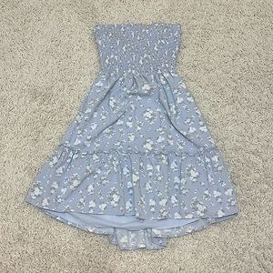 Hollister Strapless Floral Print Sun Dress